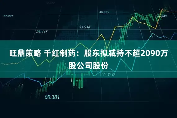 旺鼎策略 千红制药：股东拟减持不超2090万股公司股份