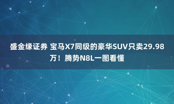 盛金缘证券 宝马X7同级的豪华SUV只卖29.98万！腾势N8L一图看懂